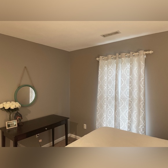 Curtains: Set of 2 gray subtle pattern curtain panels - Picture 1 of 5